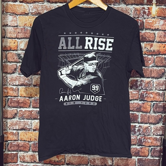 3/$25 🔥 MLB New York Yankees Aaron Judge All Rise tee shirt men’s small black - Picture 1 of 4